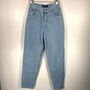 Marilyn Monroe Jeans Light Wash Blue Denim High Rise Ankle Zip Jeans Junior 5/6